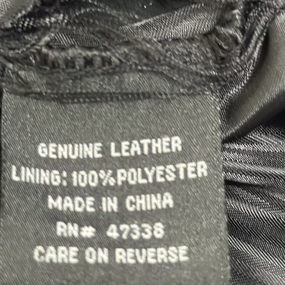 Jones New York black leather jacket blazer size 38R matrix goth classic - Picture 13 of 13